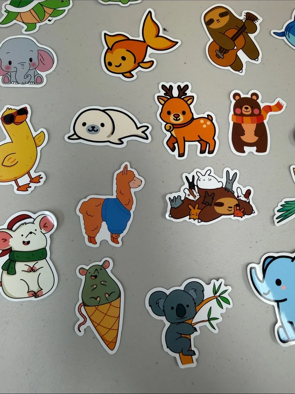 24 count Cute Animal Sticker Pack - Assorted Colorful Cartoon Characters all new